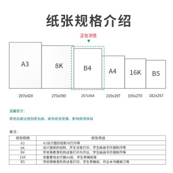 得力(deli)多功能B4打印紙 70g克500張*4包一箱 雙面復(fù)印紙 學(xué)生試卷紙 草稿紙 整箱2000張 7791